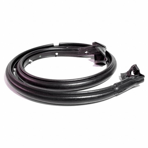 Half Door Seal with Clips and Molded Ends. For right passenger side only. Each. DOOR SEAL 97-06 JEEP